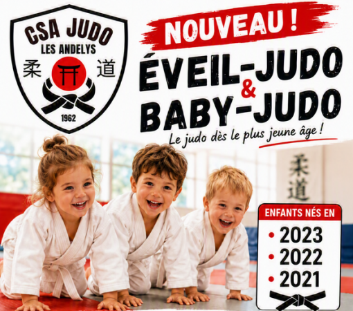 Nouveau - Création d'une section éveil et baby-judo